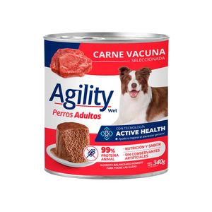Lata Agility Perro Sabor Carne 340gr