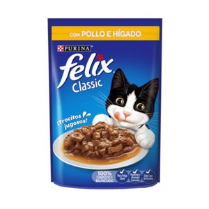 Sobre Purina Felix Classic Gato con Pollo e Hígado 85 gr