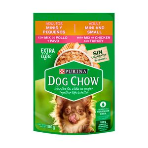 Sobre Dog Chow Perro Adulto Raza Mini y Pequeña Con Pavo 100gr