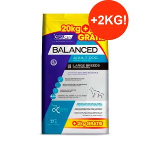 Balanced Perro Adulto Raza Grande 20kg + 2kg GRATIS