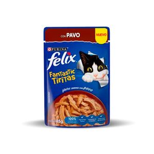 Sobre Purina Felix Fantastic Tiritas Gato con Pavo 85 gr