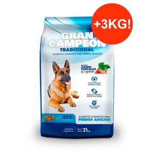 Gran Campeón Perro Adulto Tradicional 21kg + 3kg GRATIS