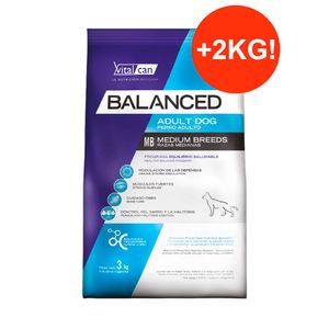 Balanced Perro Adulto Raza Mediana 20kg + 2kg GRATIS