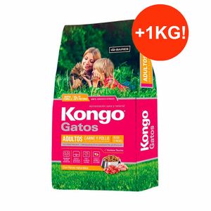 Kongo Gato Adulto Carne y Pollo 8kg + 1kg GRATIS