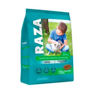 Raza Gato Adulto Sabor Carne, Pescado y Arroz 10kg