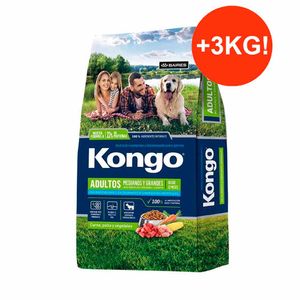 Kongo Perro Adulto Raza Mediana y Grande 21kg + 3kg GRATIS