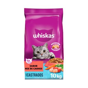 Whiskas Gato Adulto Castrado Mix de Carnes 10kg