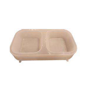 Comedero Doble Rectangular Brilla en la Oscuridad