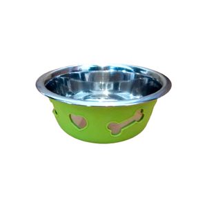 Comedero Bowl Acero Inoxidable Siliconado 16cm