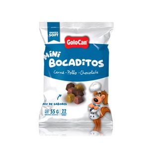 Golocan Mini Bocaditos Sabor Carne, Pollo y Chocolate 55gr