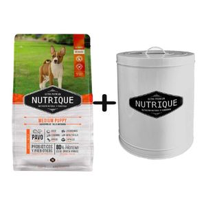 Nutrique Cachorro Mediano 12kg + Tacho Nutrique Grande de REGALO