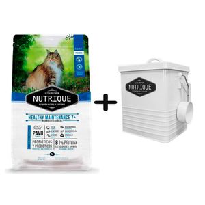Nutrique Gato Senior Adulto +7 Años Mantenimiento 7,5kg + Tacho Chico Nutrique de REGALO