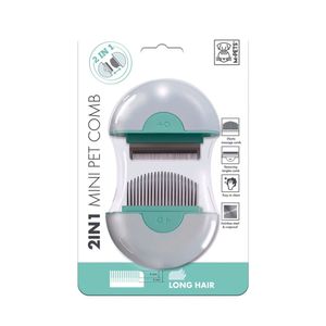 Peine 2 en 1 Mini Pet Comb Pelo Corto Verde