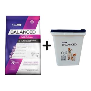 Balanced Perro Cachorro Raza Grande 3kg + Almacenadora de REGALO