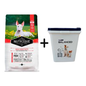 Nutrique Perro Skin Sensitive 3kg + Almacenadora de REGALO