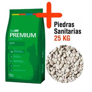 Combo Premium Gato Adulto 7,5kg + Piedras Sanitarias 25kg