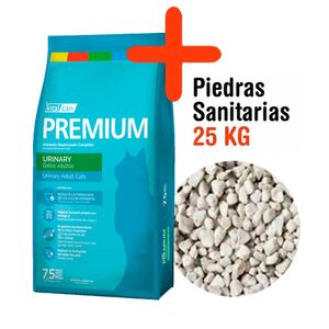 Combo Premium Gato Urinary 7,5kg + Piedras Sanitarias 25kg
