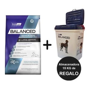 Balanced Perro Senior Raza Grande 15kg + Almacenadora 15kg de REGALO