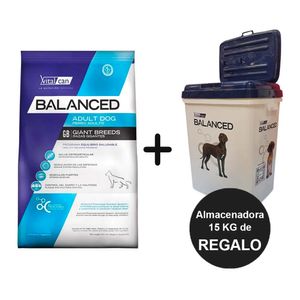 Balanced Perro Adulto Raza Gigante 20kg + Almacenadora 15kg de REGALO