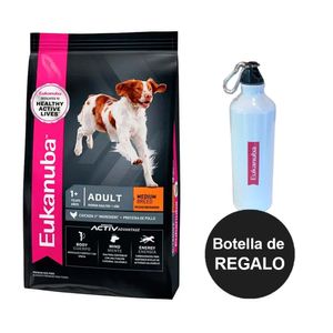 Eukanuba Perro Adulto Raza Mediana 15kg + Botella de REGALO
