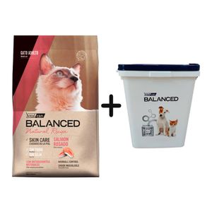 Balanced Natural Recipe Gato Adulto Salmón 7,5kg + Almacenadora de REGALO