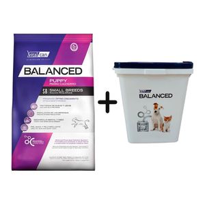Balanced Perro Cachorro Raza Pequeña 3kg + Almacenadora de REGALO
