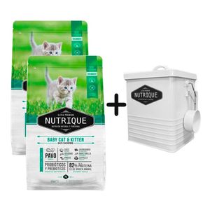 2 Unidades Nutrique Baby Cat & Kitten 2kg + Tacho de REGALO