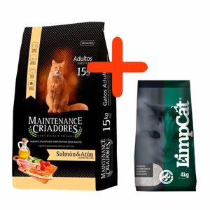 Combo Criadores Maintenance Gato Adulto 15kg + Piedras Limpcat 4kg