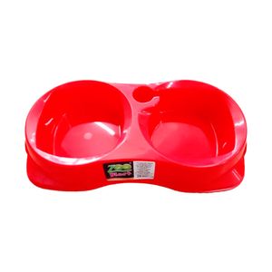 Comedero Duplo Zooplast Mediano Rojo