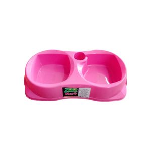 Comedero Duplo Zooplast Pequeño Rosa 600ml