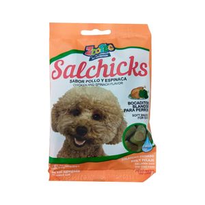 Zootec Salchicks Bocaditos Blandos Para Perros Sabor Pollo y Espinaca 100gr