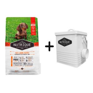 Nutrique Perro Cachorro Raza Pequeña 3kg + Tacho Chico de REGALO