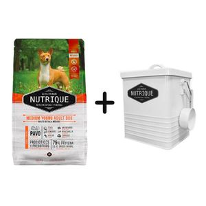 Nutrique Perro Adulto Raza Mediana 3kg + Tacho Chico de REGALO