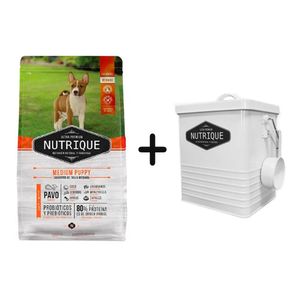 Nutrique Cachorro Raza Mediana 3kg + Tacho Chico de REGALO
