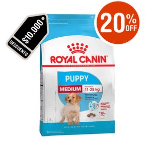 PROMO Royal Canin Medium Perro Puppy 15kg 20%off + $10.000 de Descuento