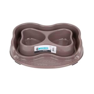 Comedero/Bebedero Plastic Bowl Doble 2 x 500ml