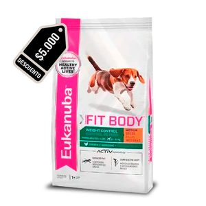 PROMO Eukanuba Perro Weight Control Raza Mediana 15kg - $ 5.000 Dto.