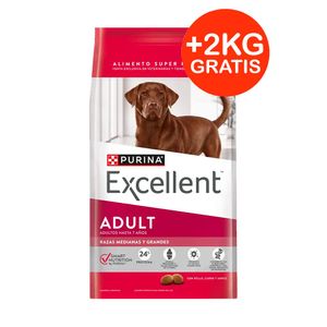 Excellent Perro Adulto Raza Mediana y Grande 20kg + 2kg GRATIS