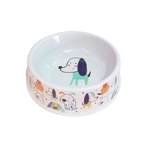 Comedero De Melamina Estampado 9,5"