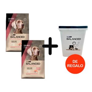 Balanced Natural Recipe PROMO Perro Adulto Salmón Rosado 3kg x 2 + Almacenadora de REGALO
