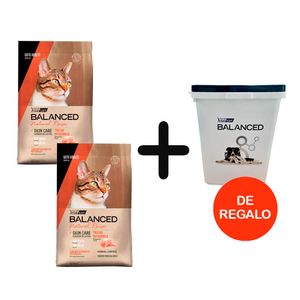 Balanced Natural Recipe PROMO Gato Adulto Trucha 3kg x 2 + Almacenadora de REGALO