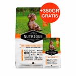 NUTRQIUE-ADULTO-MINI-3KG---BOLSA-DE-350GR-GRATIS