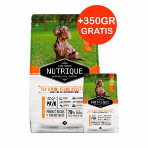 Nutrique Perro Adulto Raza Pequeña y Mini 3kg  + Bolsa 350gr de REGALO