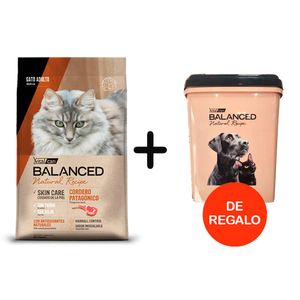 Balanced Natural Recipe Gato Adulto Cordero 15kg + Almacenadora de REGALO