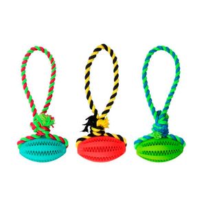 Pelota Rugby Con Manija Caucho Algodón