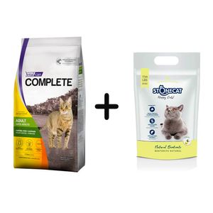 Combo Complete Gato Adulto Castrado 7,5kg + Stone Cat Limón 8kg