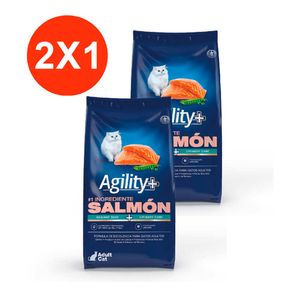 2x1 Agility+ Gato Adulto Salmón 1,5kg