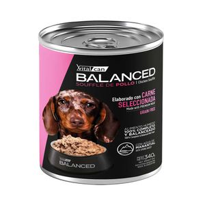 Lata Balanced Soufflé Perro Pollo Cachorro 340gr