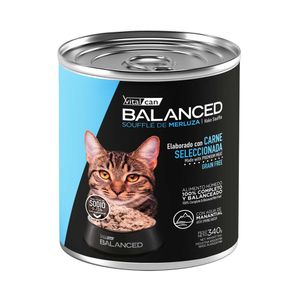 Lata Balanced Soufflé Gato Adulto Merluza 340gr