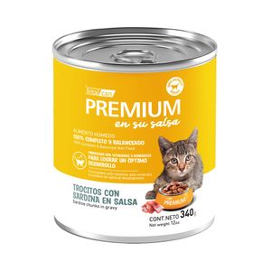 Lata Premium Gato Cachorro Sardina 340gr